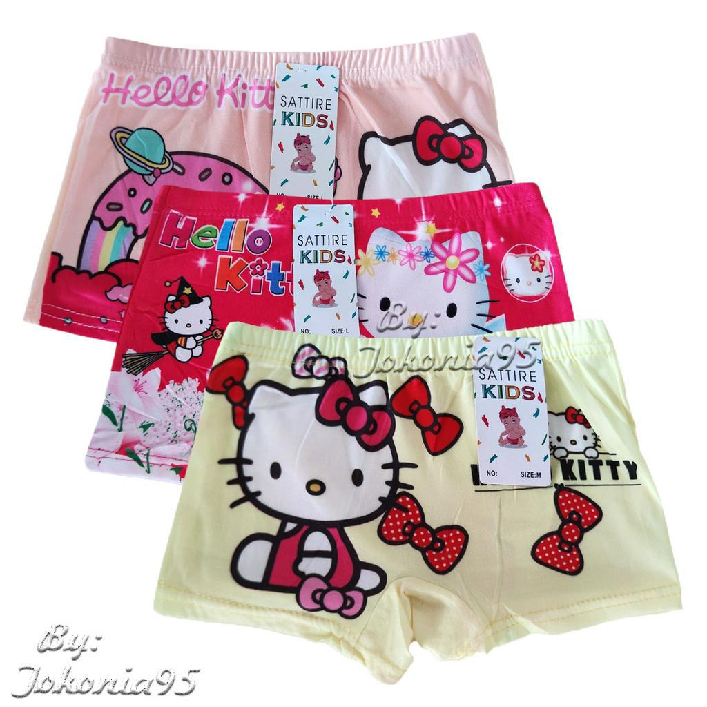 3 Pcs Celana Boxer Anak Perempuan Satire Kids