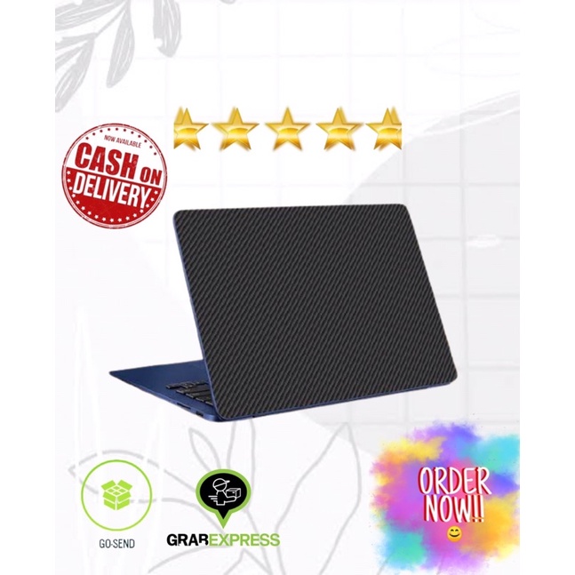 GARSKIN LAPTOP CARBON HITAM