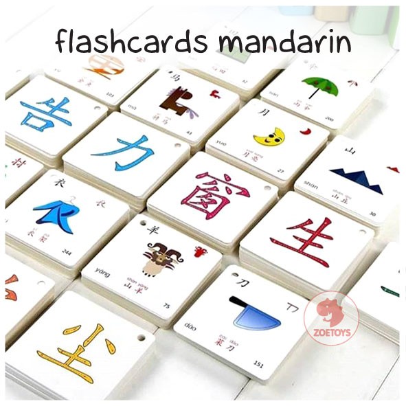 Zoetoys Flashcards Mandarin Wipe Clean Card | Kartu Belajar Mandarin Anak | Mainan Edukasi