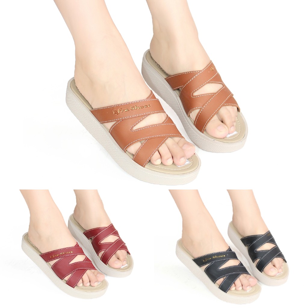 Sandal Wanita Wedges Selop Murah BKS