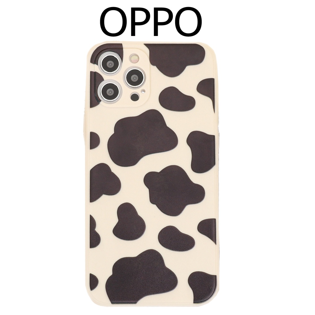 Soft Case Oppo Reno A1K A3S A5S A15 A37 A71 A33 A5 A31 4F Cow Sapi Skin Square Edge Soft Case Full Lens Cover