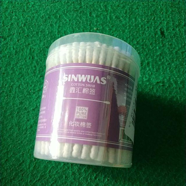 200pcs Cotton Bud Dengan Gagang Bambu Unik