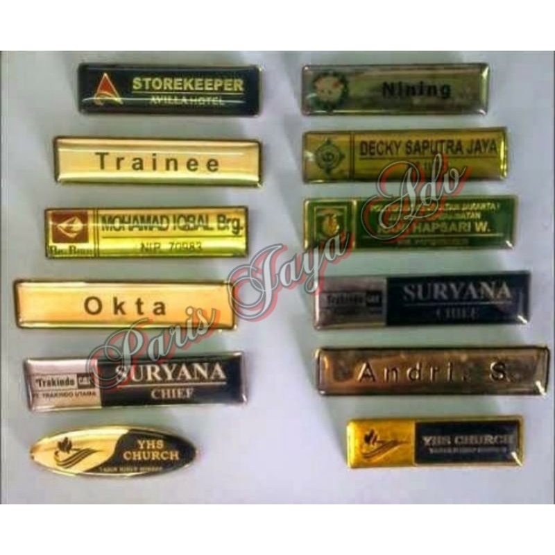 

Nama Dada / Name Tag / Papan Nama Kuningan & Stainles