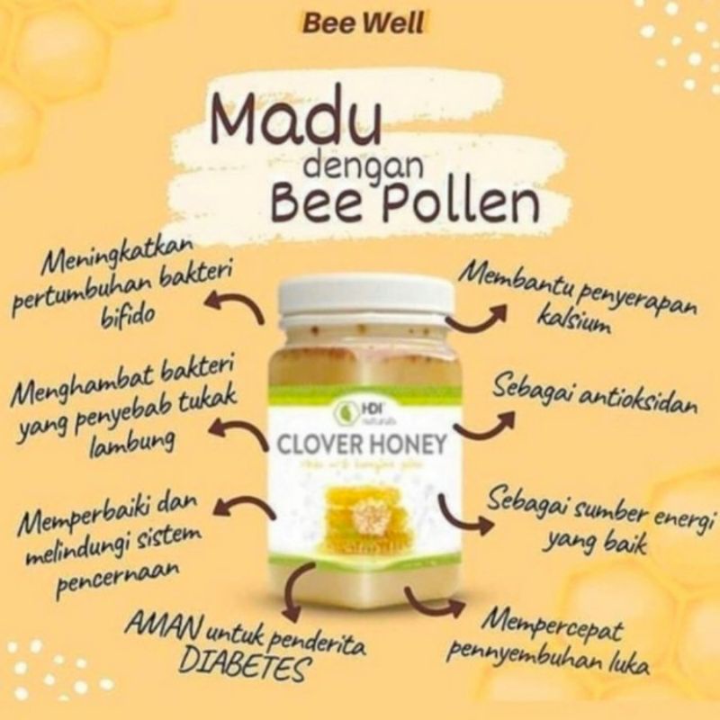 CLOVER HONEY HDI 500 Gram /MADU CLOVER HDI 500 Gram ( ORIGINAL/ASLI )