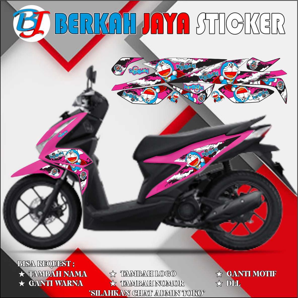 STRIPING VARIASI HONDA BEAT 2020 DORAEMON