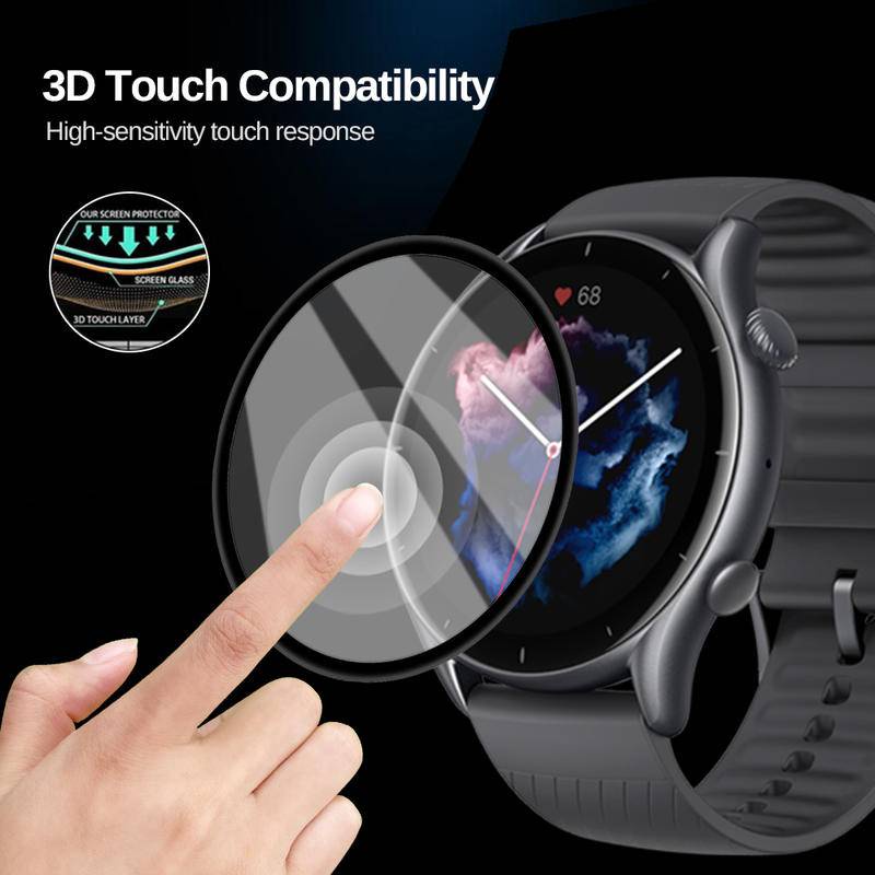 1-3pcs film Pelindung Layar Tempered Glass Untuk Smartwatch huami Amazfit GTR 3 Pro