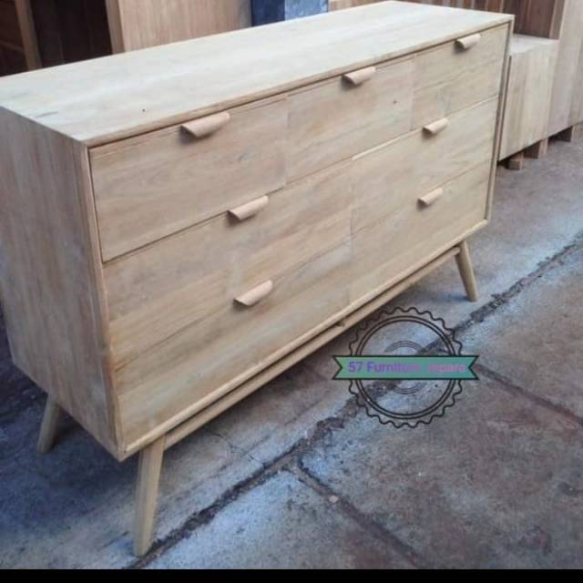 Meja Tv Minimalis Retro/Buffet Jati/Meja Tv /Buffet Laci Jati Mentahan