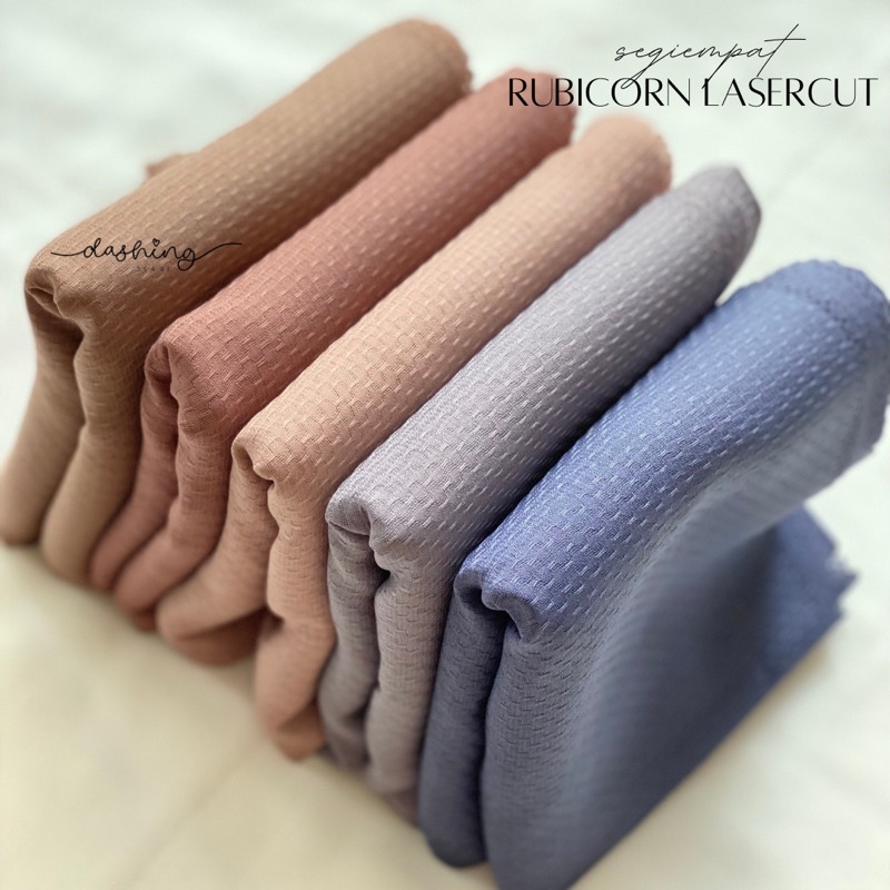 [𝗖𝗟𝗘𝗔𝗥𝗔𝗡𝗖𝗘 𝗦𝗔𝗟𝗘]  HIJAB SEGIEMPAT RUBICORN LASERCUT | HIJAB TEKSTUR | SEGIEMPAT POLOS
