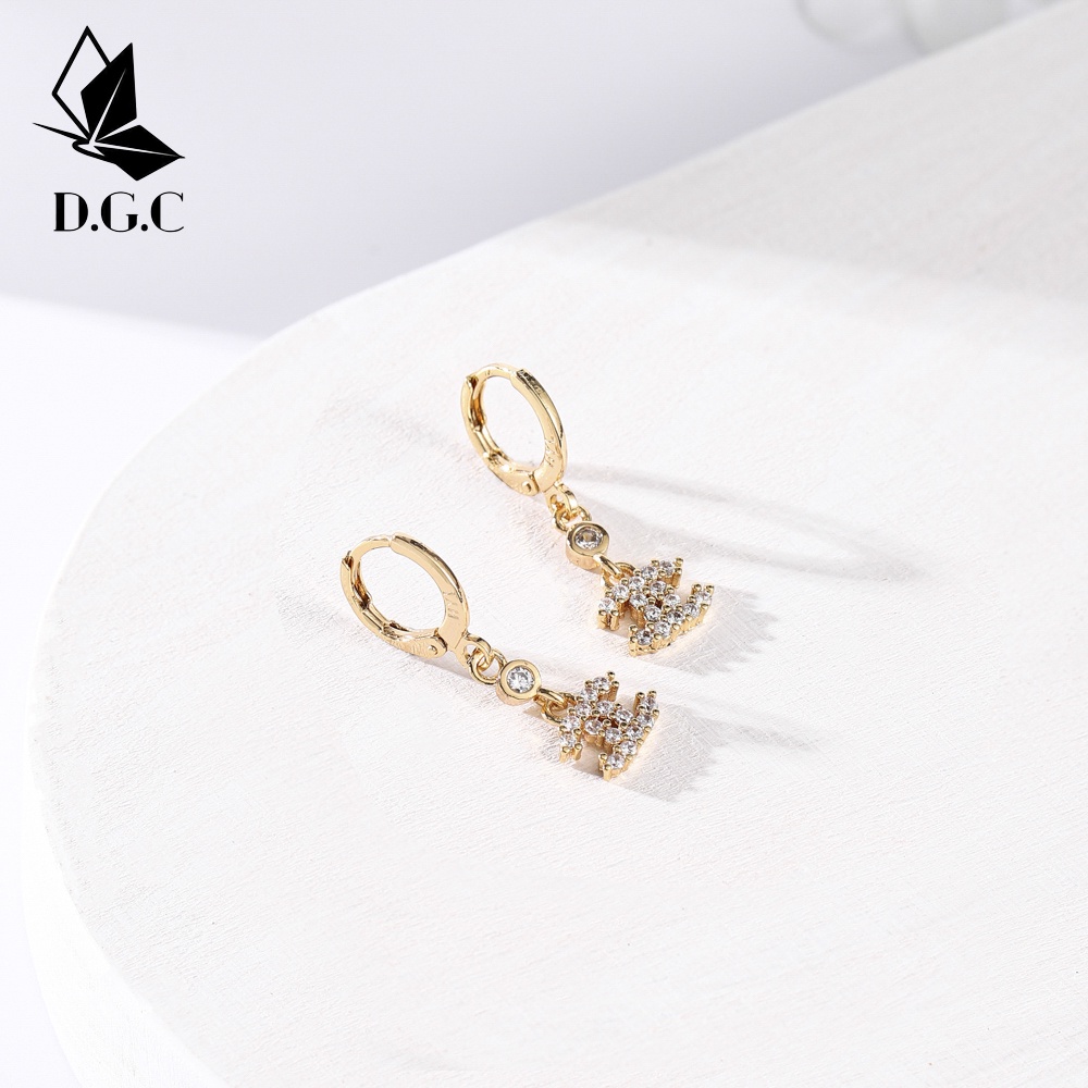 ✨D.G.C✨COD Anting Korea Titaniun Earrings Emas Jumbai Berlian Murah Giwang Tindik Perhiasan 18K D144