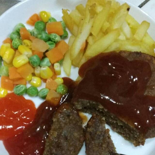

Paket chiken/beef steak halal