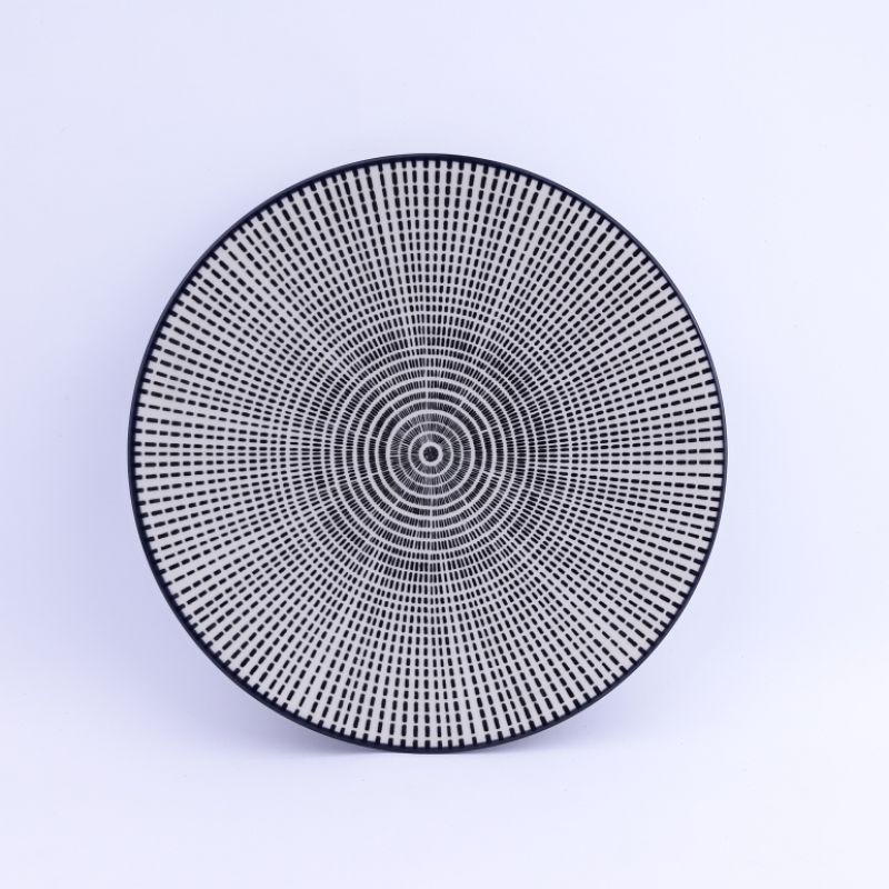 PIRING MAKAN KERAMIK MURAH / SALAD PLATE RUSTIC ukuran 21cm-MANDALA