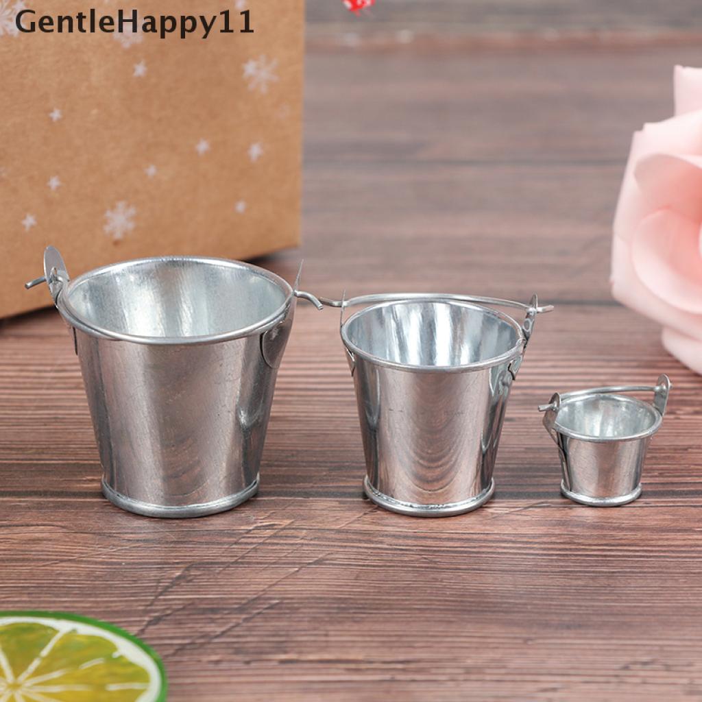 Gentlehappy 1Pc Miniatur Ember Metal Aksesoris Dapur Rumah Boneka 1: 12 1 / 6
