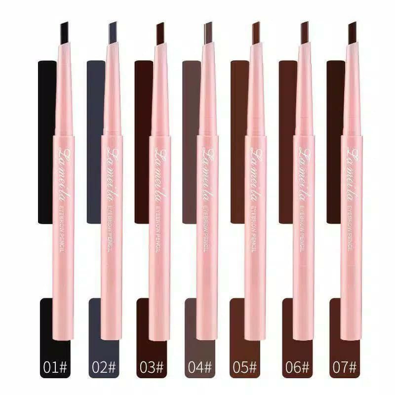 LA- Pensil Alis 7 Warna Double Head Waterproof And Long Lasting (Pink).Ls 2013