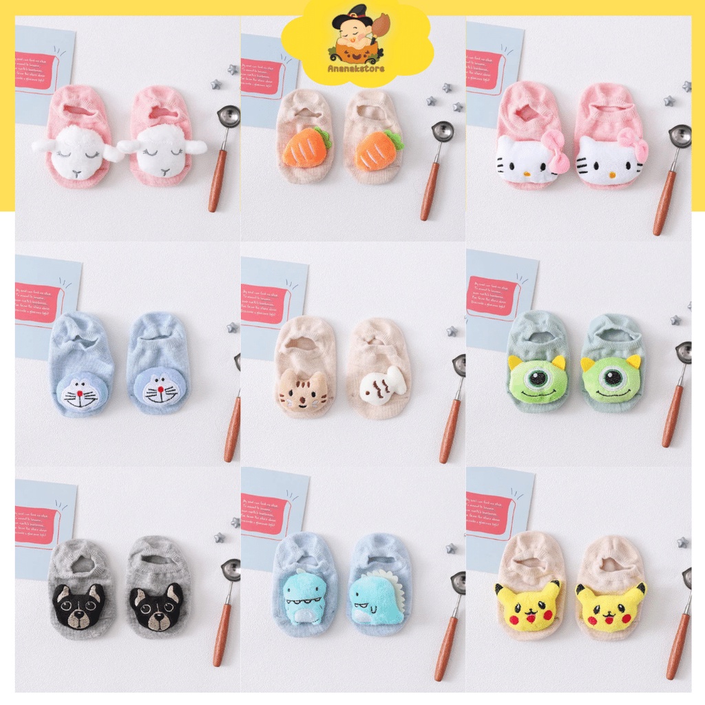 Kaos kaki 3D bayi 0-6bulan / kaos kaki bantal lucu