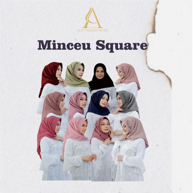 Minceu Square by Alya Muslim Wear | Kerudung Kotak | Kerudung Segi Empat | Hijab Kotak | Hijab Segi 
