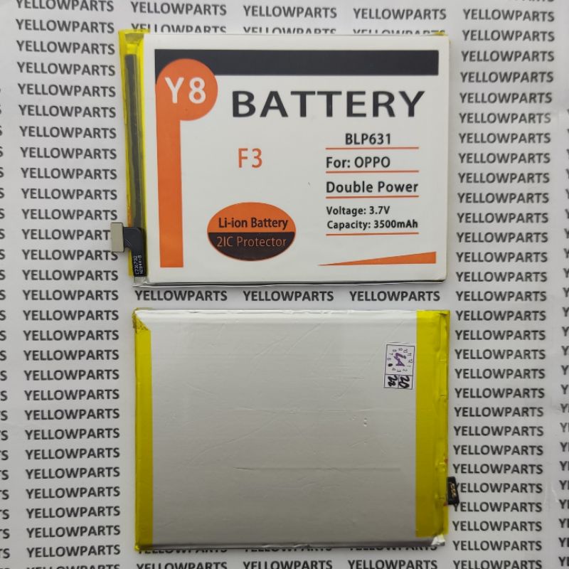 BAT BATTERY BATERAI BATRE OPPO F3 F5 BLP631 Y8 DOUBLE POWER