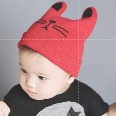 (Kiddiwear) TOPI KUPLUK RAJUT BAYI TELINGA KUCING /TOPI KUPLUK UNISEX KUPLUK KEREN KUMIS KUCING TP4