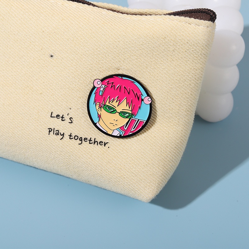 Pin Lencana Desain Kartun Manga The Disaster of Kusuo Saiki Untuk Hadiah