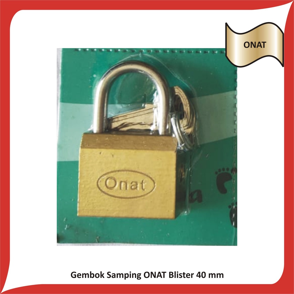 Gembok Samping ONAT Blister / Gembok Kuning