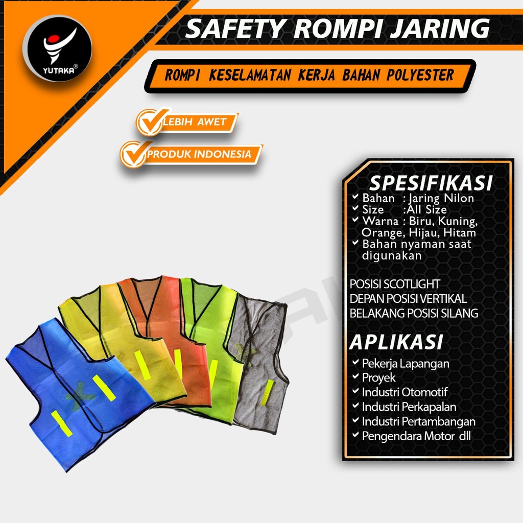 ROMPI JARING ROMPI SAFETY warna orange