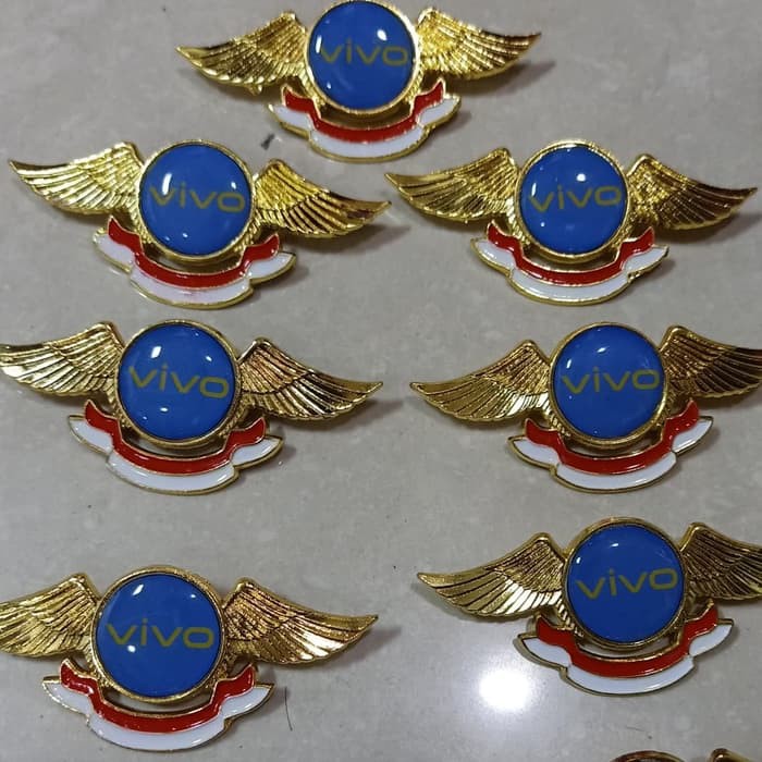 

Wing vivo Wings vivo Pin Wing Logo vivo kuningan peniti Kwalitas Bagus