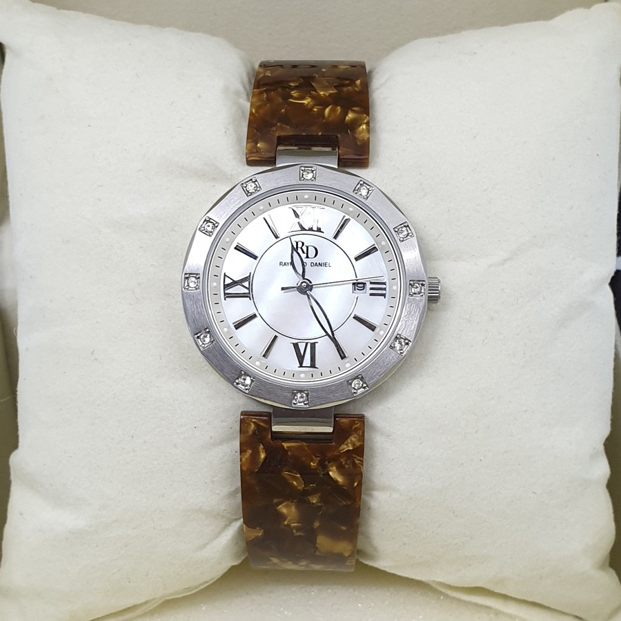 Raymond Daniel RD206 Silver Akr.Coklat, Jam Tangan Wanita, Original