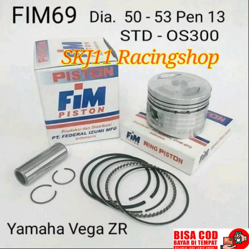 Piston Kit FIM 69 Jupiter z new Vega ZR STD OS 50 50.5 51 51.5 52 Pen 13