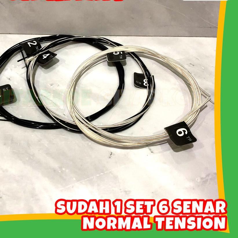✳ Senar Gitar Nylon Classic Nilon Hitam Klasik 1 Set EJ49 Normal Tension ➥