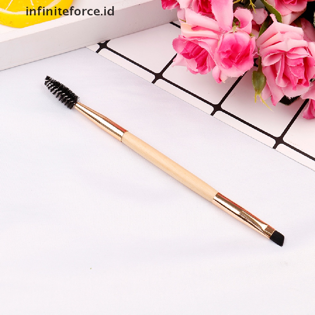 Infiniteforce.id Brush Alis + Sisir Bambu Untuk Makeup / Kosmetik Wanita