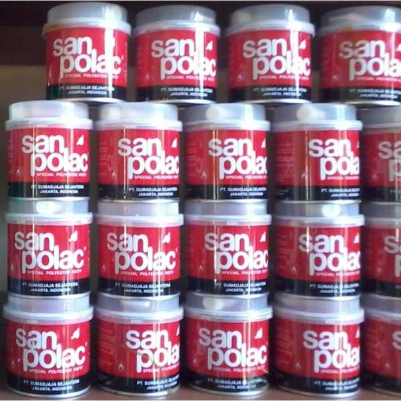 Dempul Body Mobil/Motor/Kendaraan/Dempul Sanpolac Plastik 250 Gram