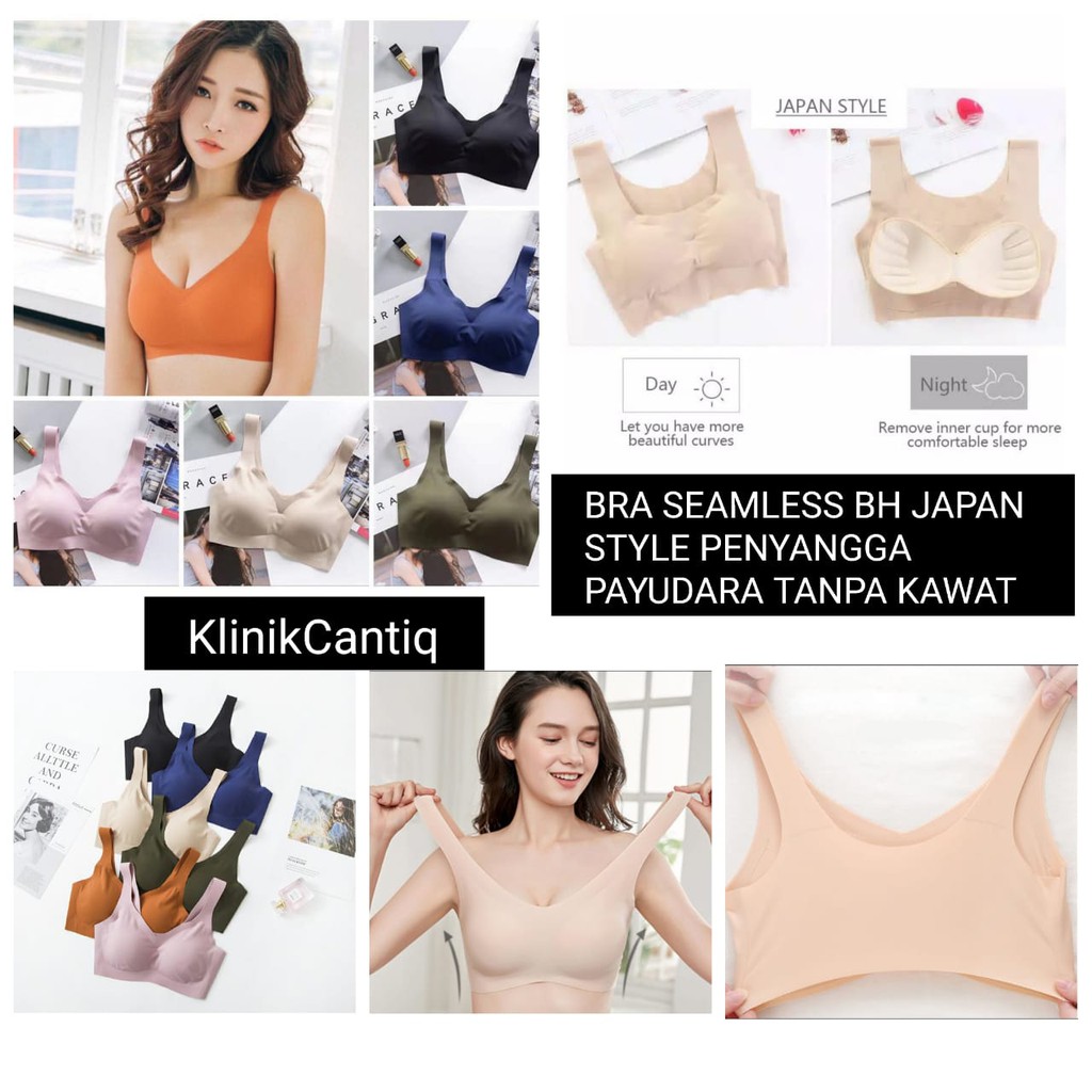 BRA SEAMLESS BH JAPAN STYLE PENYANGGA PAYUDARA TANPA KAWAT