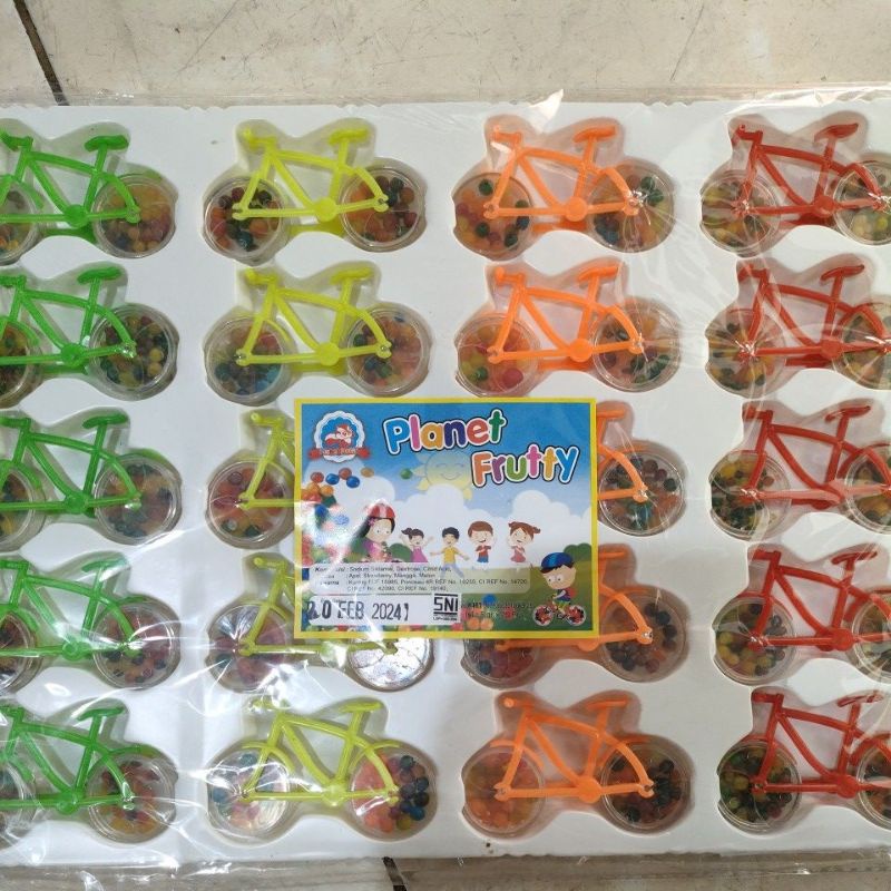 

20 pcs permen sepeda planet frutyy