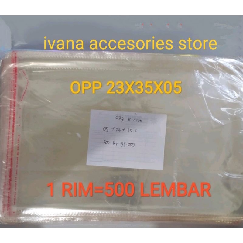 

Plastik Opp 23x35x05(27 Mikron) Super King *Original Product 1 Rim*