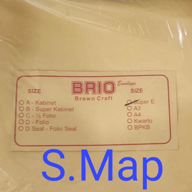 

Amplop Coklat Murah Merk Brio Ukuran Super Map