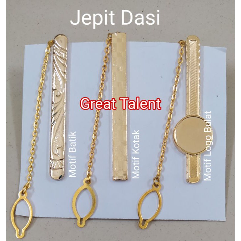 

Jepit Dasi Motif - Motif Batik - Motif Kotak - Warna Gold Emas Mas - Aksesoris Pakaian Pria - 1 pcs