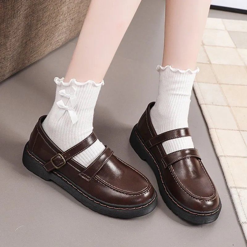 Sepatu Lolita Jepang Sepatu JK baru sepatu teh sepatu seragam sepatu tunggal gadis