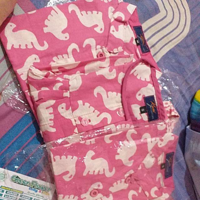 Baju Couple Batik Anak Adik Kakak 1- 8 Tahun Motif Hewan Dinosaurus