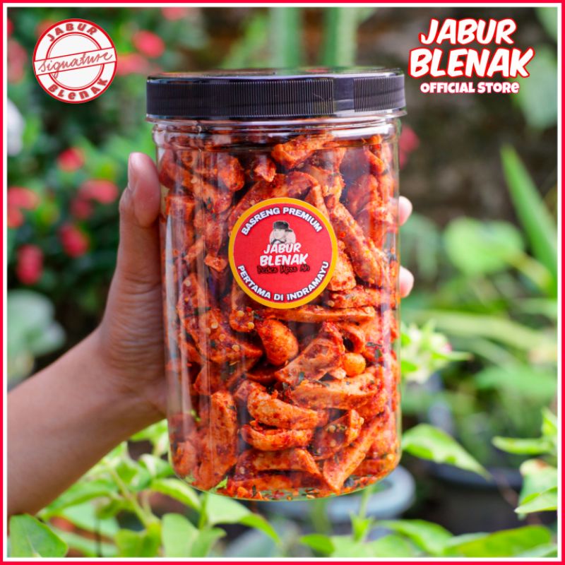 Basreng stik Bumbu Basah Daun jeruk/Basreng pedas 300 gram premium viral jajanan murah-7