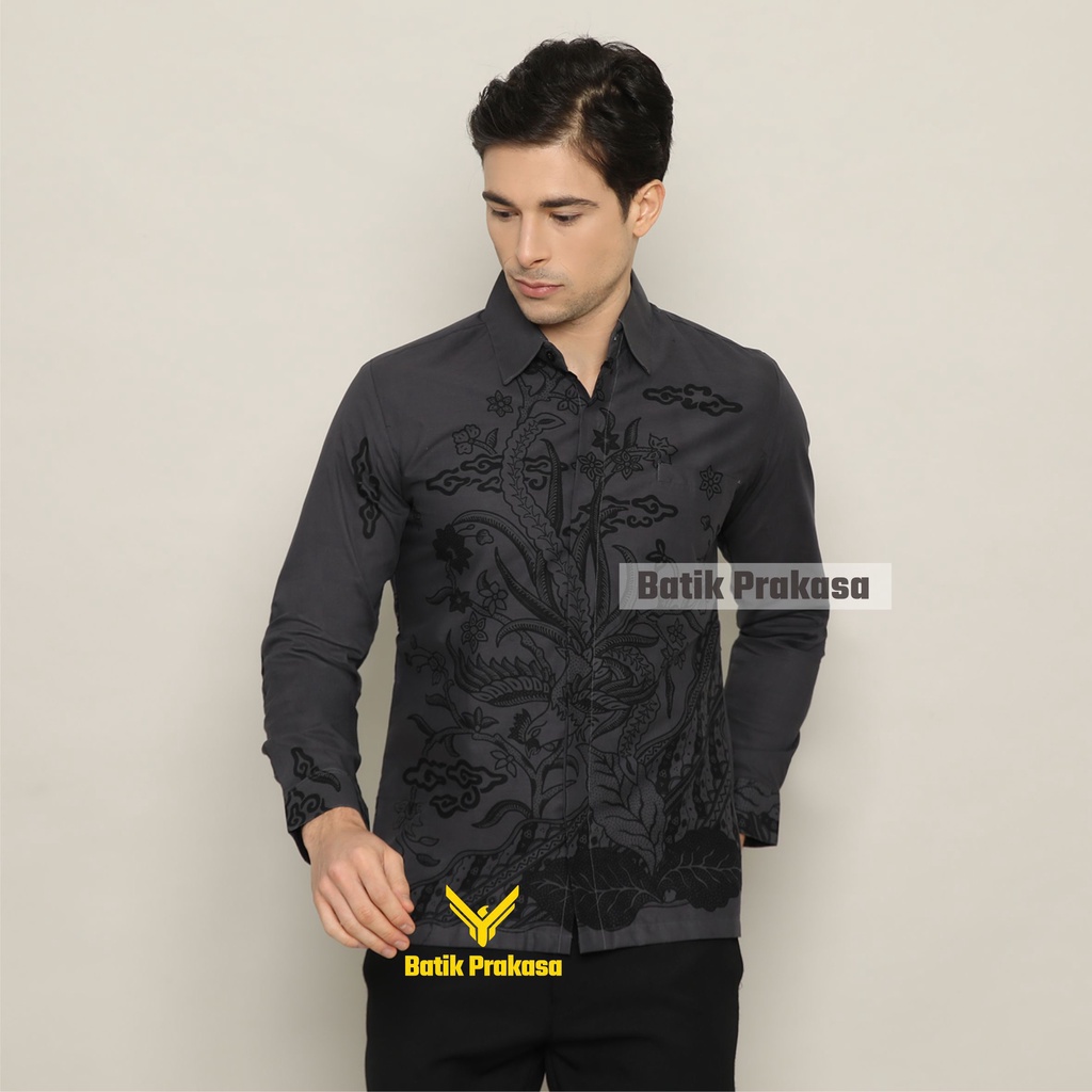 Kemeja Batik Prakasa Motif Jagadita Slimfit Lengan Panjang Batik Solo