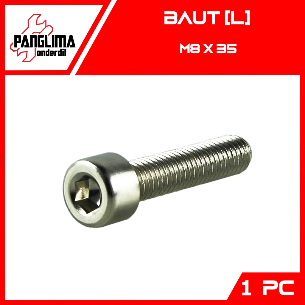 Baut L-L6 8x35-8X35-M 8 x 35 Kunci-K 5 P-Pitch 1.25 Baud-Bolt