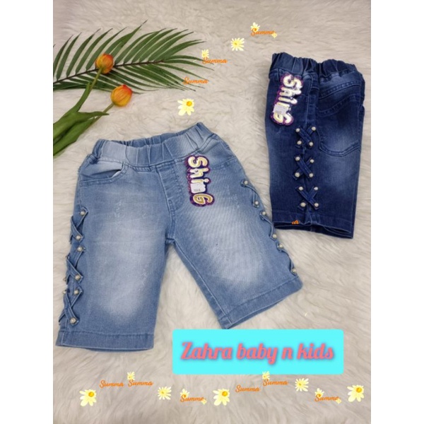 TERBARU Levis pendek 3/4 anak cewek // Celana pendek Soft Jeans anak perempuan // Levis anak cewek l