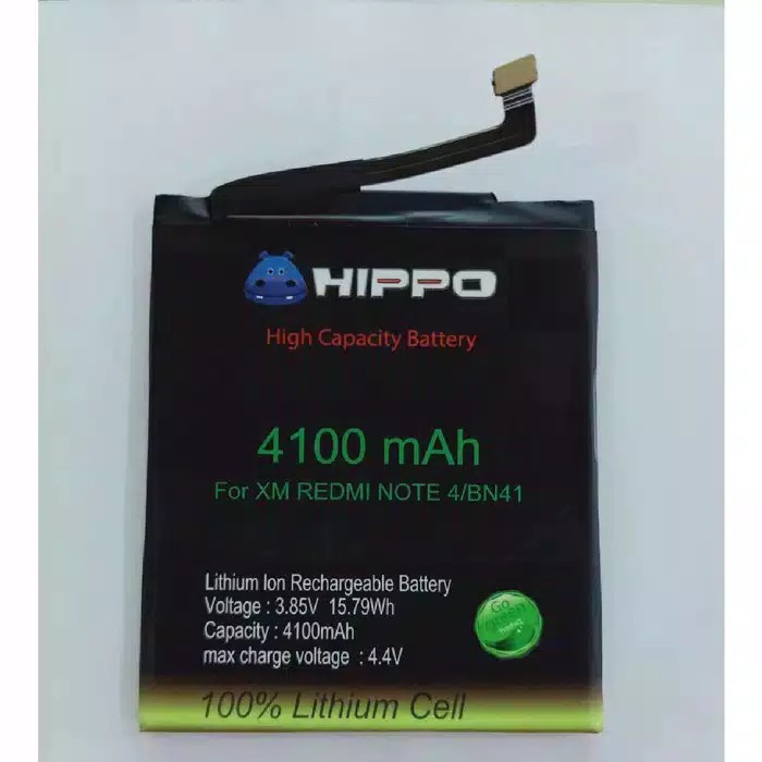 Hippo Baterai Batre Xiaomi Note 4 BN 41 Mediatek Original Hippo Battery Note 4x BN41 Garansi