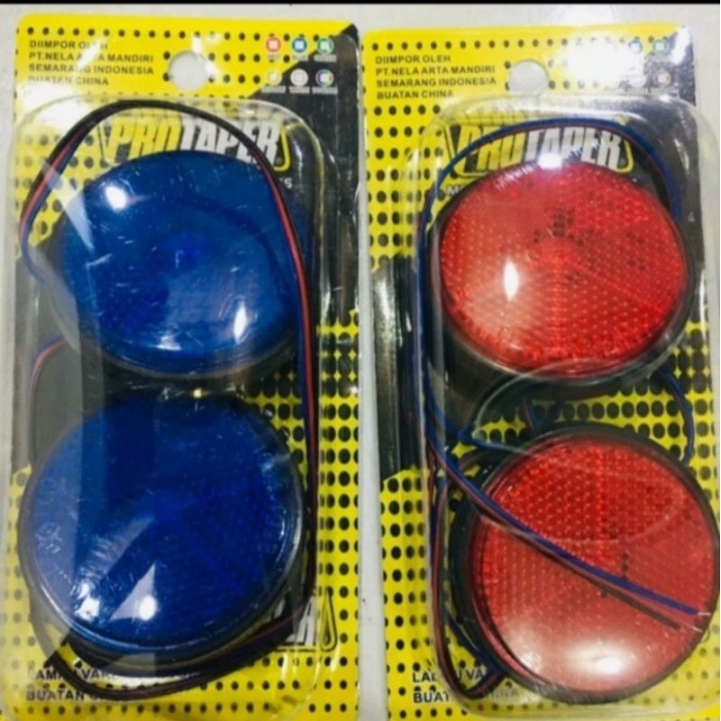 Lampu samping strobo bulat variasi lampu motor