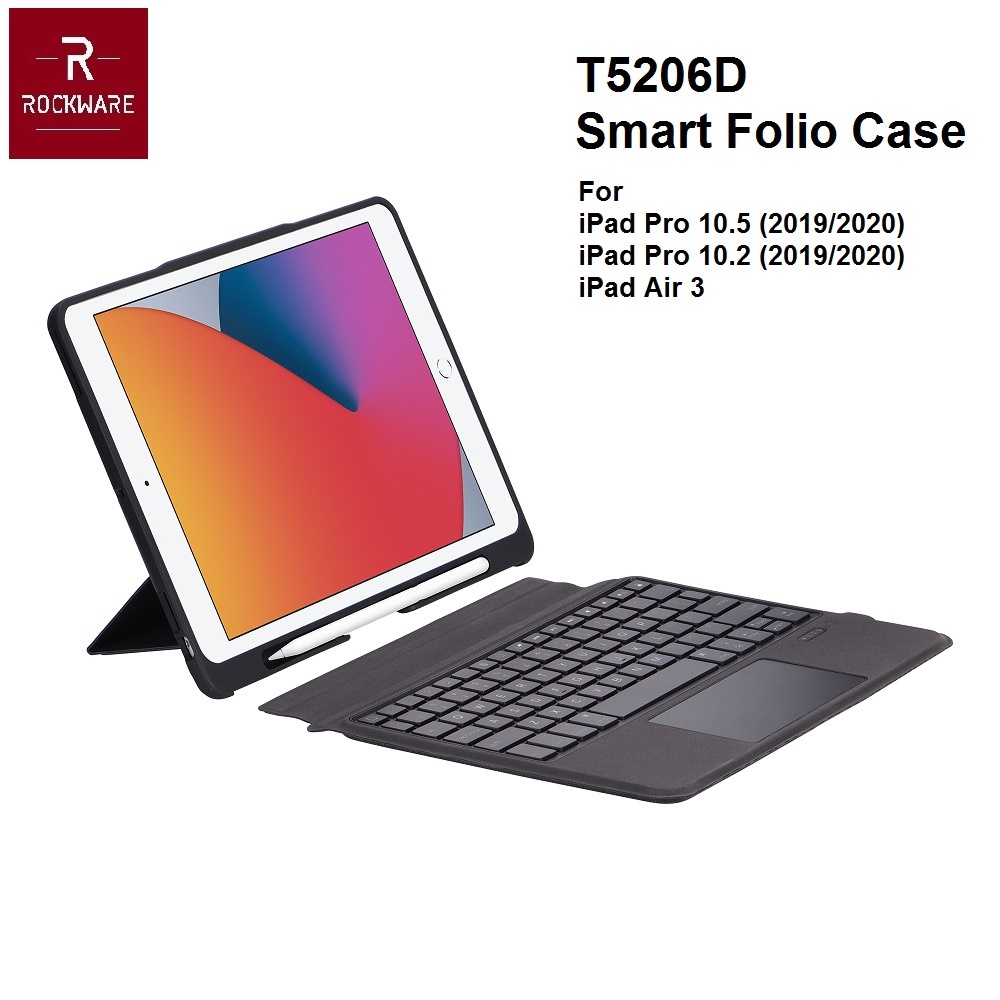 ROCKWARE RW-T5206D - Smart Keyboard Case iPd Pro 10.5 - 10.2 - Air 3