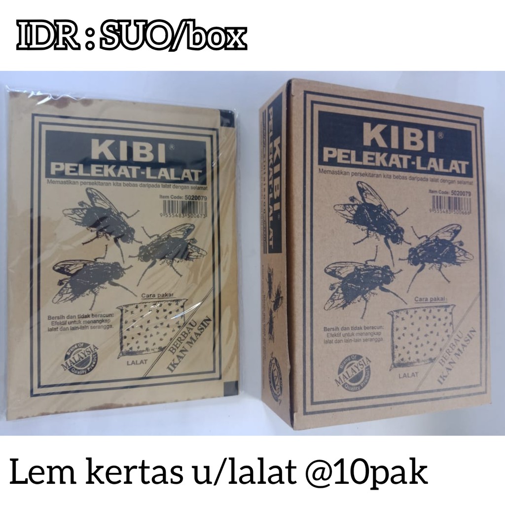 

(SUO/Box) Lem Kertas u/Lalat/ Perekat Lalat Kibi/ Jual per pcs