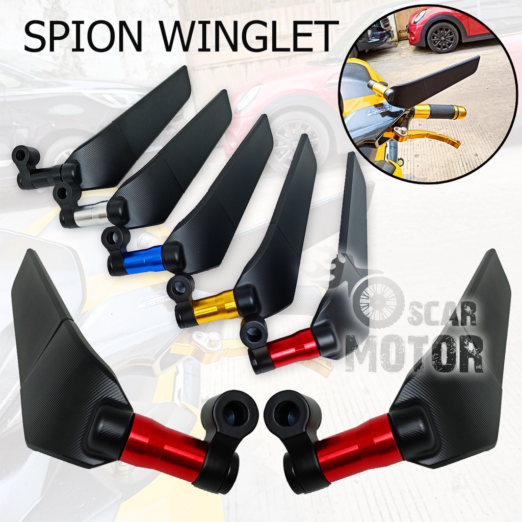 SPION STEALTH WINGLET TOMOK FULL CNC NINJA CBR DUCATI AREOX NMAX HONDA motor