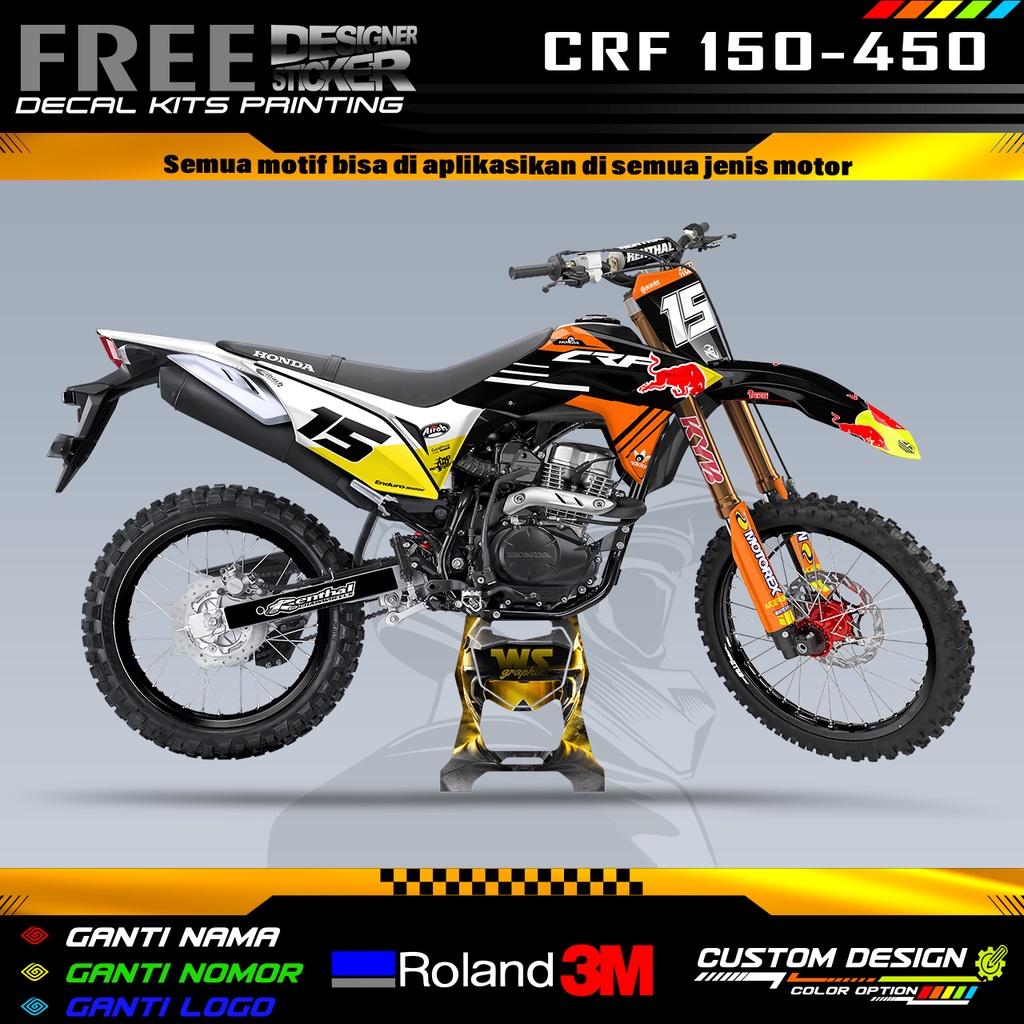 Decal Stiker Motor Honda CRF 150-450 Custom Design