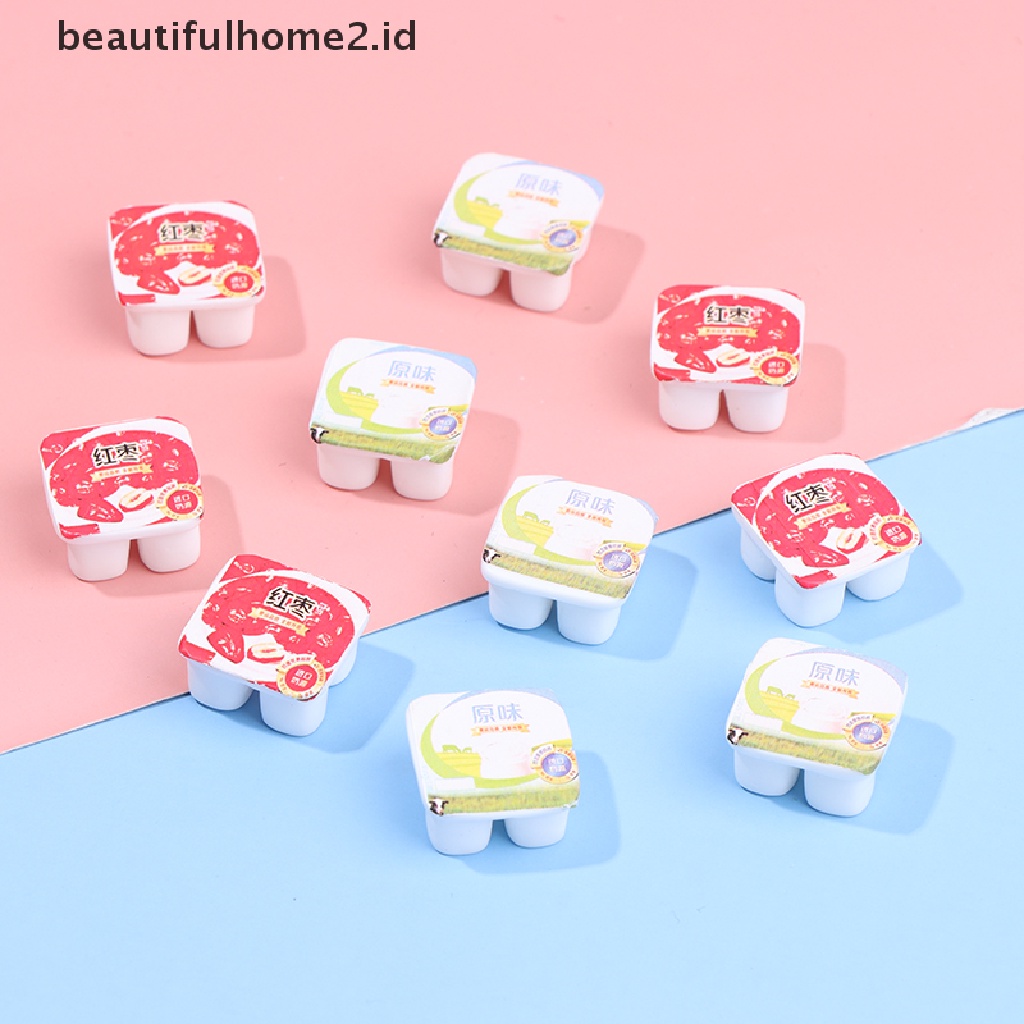 (Beautifulhome2) Buku Literatur Klasik Bahasa MandarinId 10pcs / Set Mainan Miniatur Yogurt Bahan Resin Untuk Aksesoris Rumah Boneka 1: 12