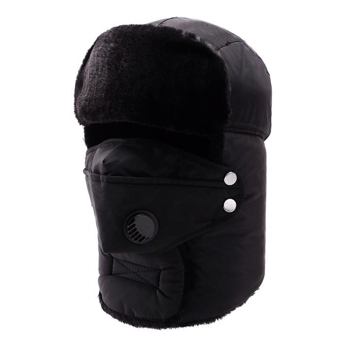Set Topi Winter Kupluk Topi Bulu Tebal Topi RUSSIA