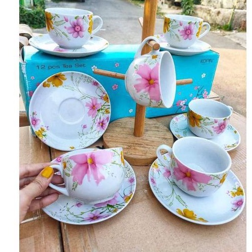 Cangkir Set Keramik Kopin bunga / Cangkir Teh / Cangkir kopi